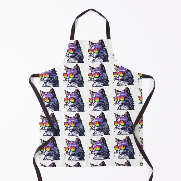 Item preview, synthwave cat designed and sold by CustomPrintHub.