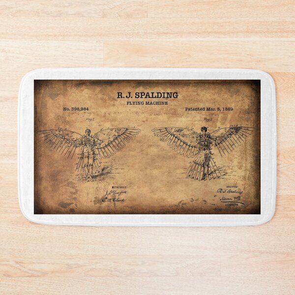 Item preview, Human Flying Machine Patent 1889 designed and sold by Daniel Hagerman.