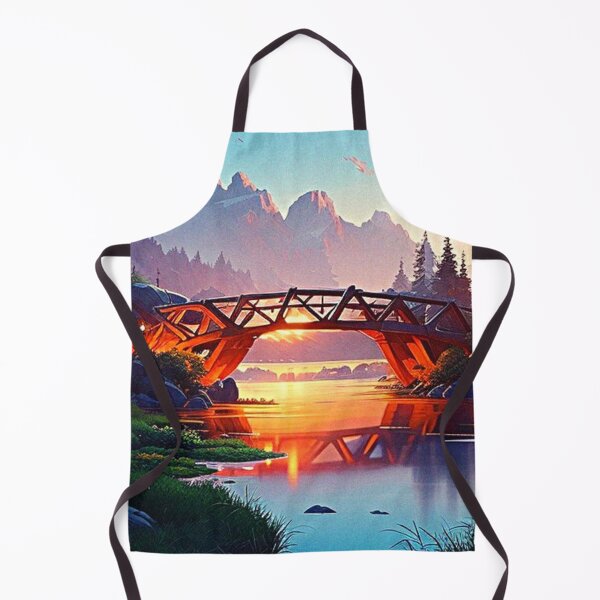 Item preview, anime scenerya lake with a bridge anime scenery designed and sold by hedoniism-shop.