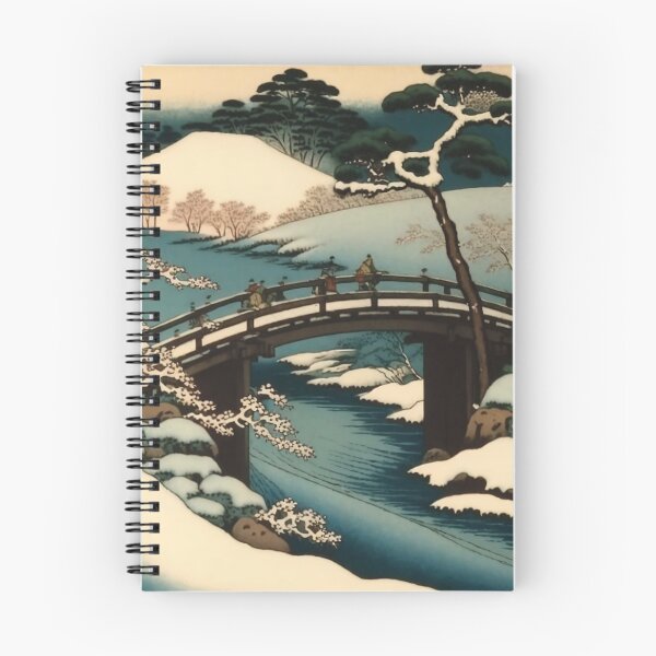 Item preview, The 7 Bridges on the Snow - Ukiyo-e Painting designed and sold by Springteam.