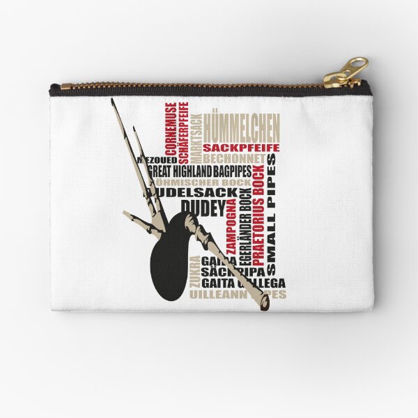 Sackpfeifen Textwolke Zipper Pouch