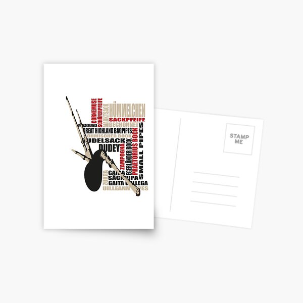 Sackpfeifen Textwolke Postcard