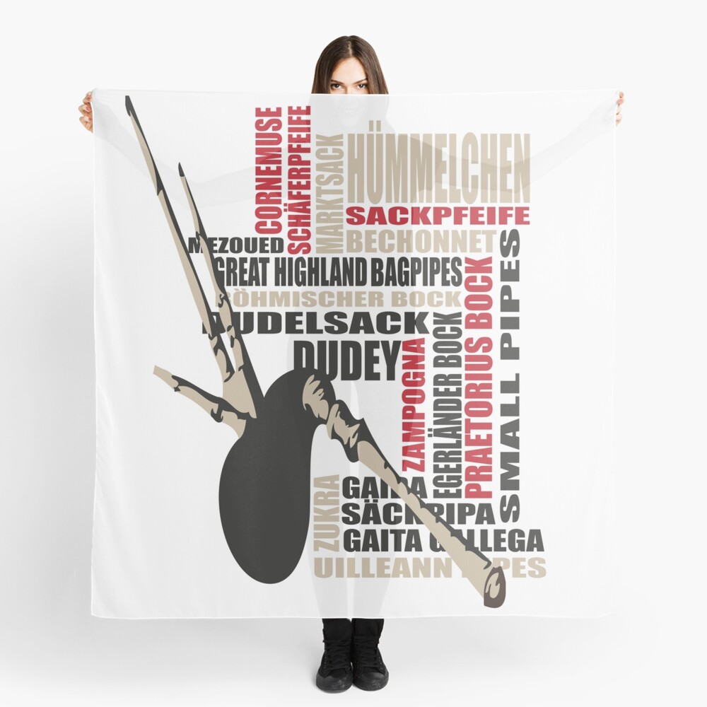 Sackpfeifen Textwolke Scarf