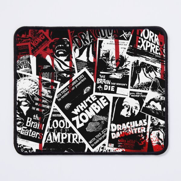 Item preview, Classic Vintage Horror Movies Collage Black White Bloody designed and sold by EddieBalevo.