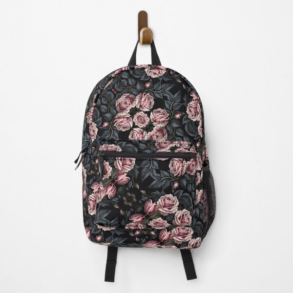 Item preview, Illustration of Black and pink roses seamless Floral pattern designed and sold by deluxelion.
