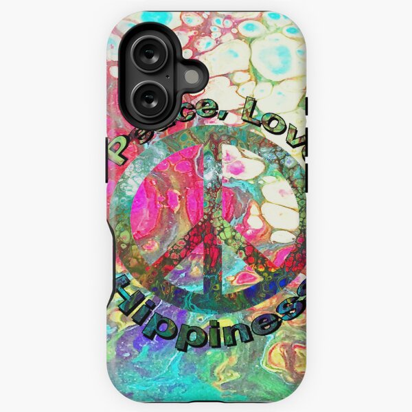 Aperçu de l'œuvre Peace Love Hippiness, Hippie, signe de paix, rétro, vintage, spirituel, boho créée et vendue par Hazel Ryan Wagner.