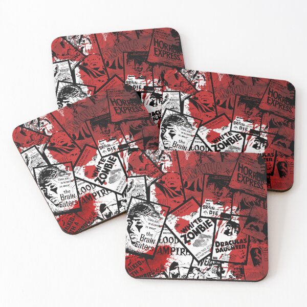 Item preview, Copia del collage clásico de películas de terror vintage en blanco y negro con sangre designed and sold by EddieBalevo.