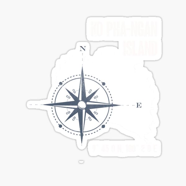 Item preview, Ko Pha-ngan Thailand Compass Siluette designed and sold by sbachstroem.