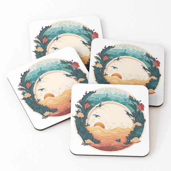 Item preview, Sunset Ocean Sticker designed and sold by lkzart.