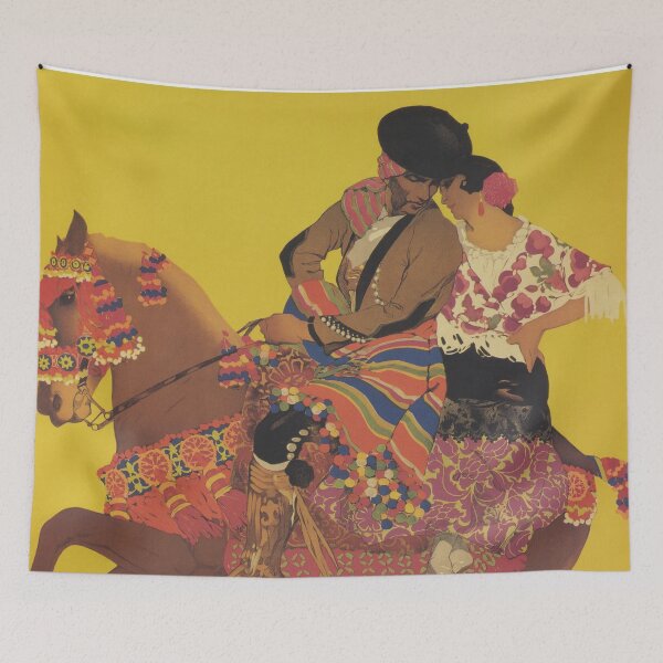 Item preview, Sevilla, Spain, Horse, Vintage Travel Poster designed and sold by vintagevivian.