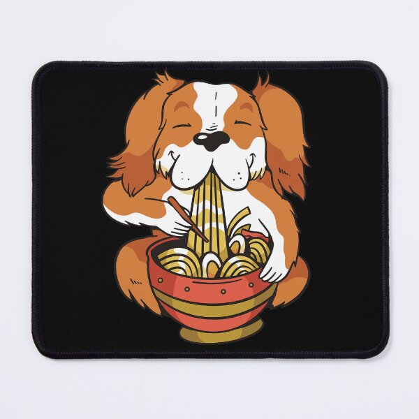Item preview, Kawaii Cute Dog Eating Ramen  designed and sold by The Jackalope.