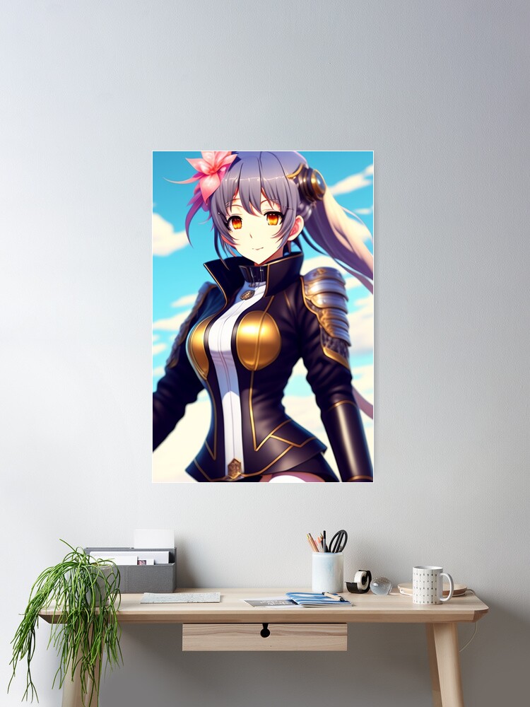 Cyberpunk Anime Girl by Toon Lord Anime Aesthetic Wall Art 