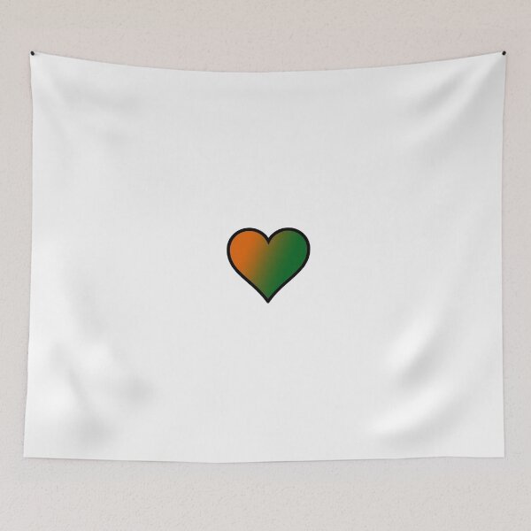 Item preview, Orange and Green Heart designed and sold by Dylan Levkoff.