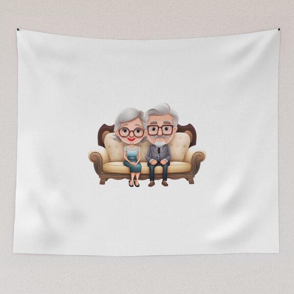 Item preview, Old Cute Happy couple designed and sold by addthana.
