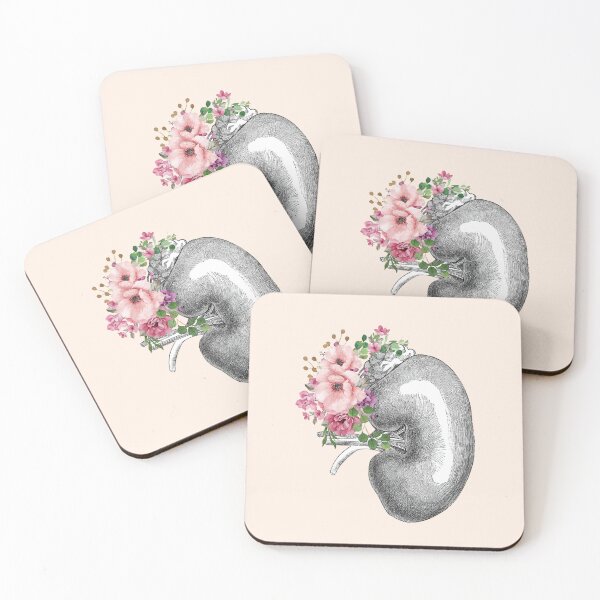 Item preview, Kidney and pink floral roses, Roses: the fragrant symbols of love and renal health! designed and sold by Collagedream.