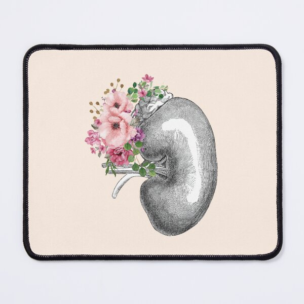 Item preview, Kidney and pink floral roses, Roses: the fragrant symbols of love and renal health! designed and sold by Collagedream.