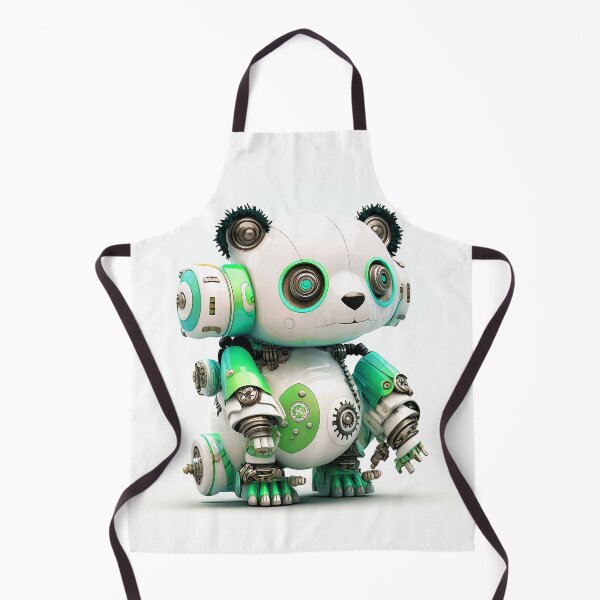 Artikelvorschau, Cute Green Panda Robot entworfen und verkauft von elnixart.