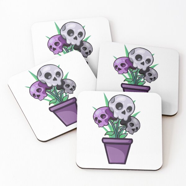 Item preview, Cute Skull Flowers in Vase Sticker designed and sold by 10six.