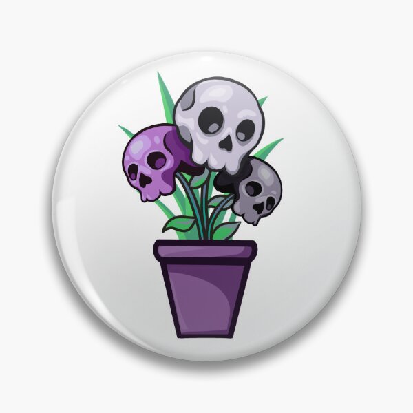 Item preview, Cute Skull Flowers in Vase Sticker designed and sold by 10six.