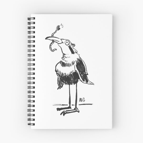 Artikelvorschau, Inktober 2015 Tag 20 - Vogel und Wurm entworfen und verkauft von aaronfg.