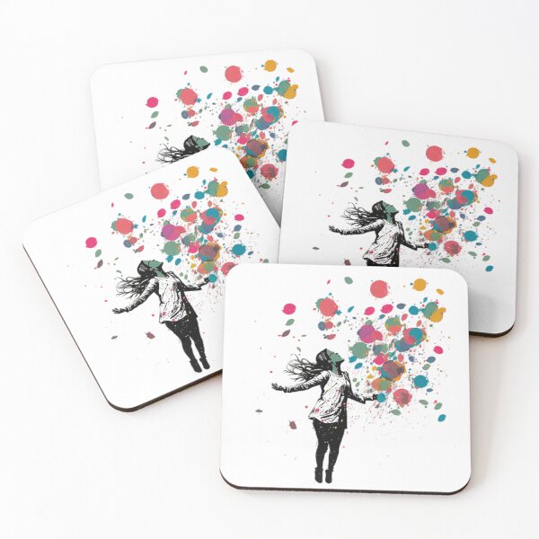 Item preview, Graceful Woman Throwing Flowers to the Wind in a Joyful Illustration designed and sold by toticavalcanti.