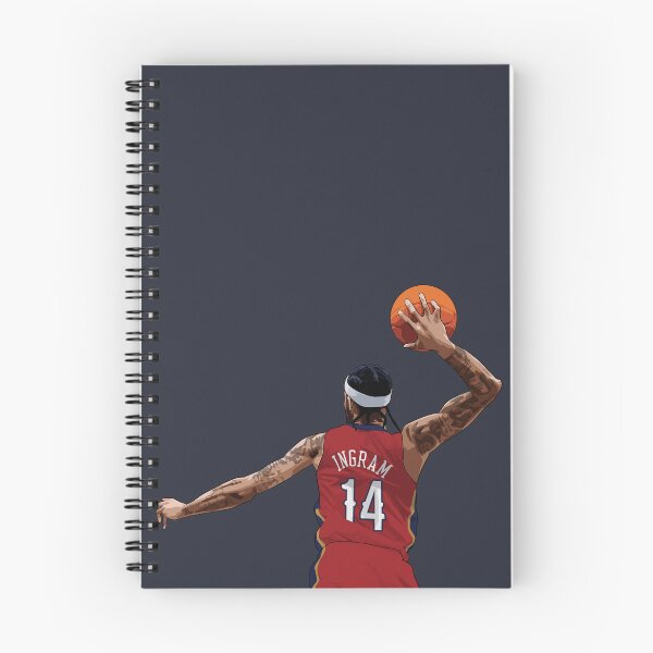 Item preview, Brandon Ingram New Orleans Vector Back red medium print Qiangy designed and sold by EerieHarakiri.