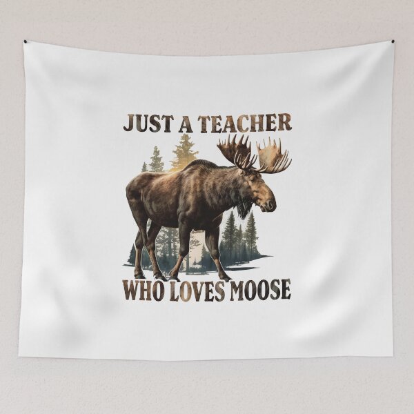 Item preview, just a teacher who loves moose designed and sold by amersoliman.