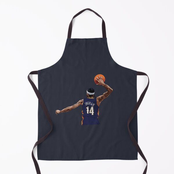 Item preview, Brandon Ingram New Orleans Vector Back blue medium print Qiangy designed and sold by EerieHarakiri.