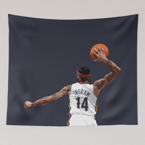 Item preview, Brandon Ingram New Orleans Vector Back white medium print Qiangy designed and sold by EerieHarakiri.