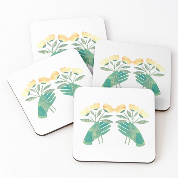 Item preview, Green hands with yellow flowers for you designed and sold by IULIART.