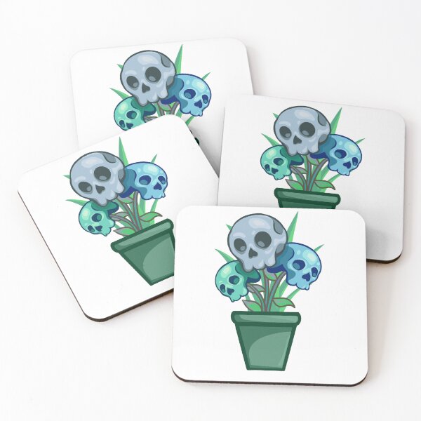 Item preview, Cute Blue Skull Flowers in Vase Sticker designed and sold by 10six.