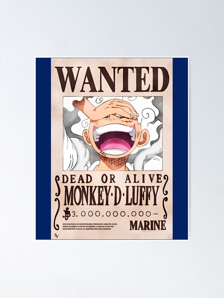 ONE PIECE ANIME WANTED POSTER ( MINI STICKER)