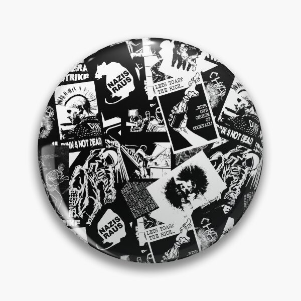 Item preview, Punk Collage Anarchy and Chaos Black White designed and sold by Ikaroots.