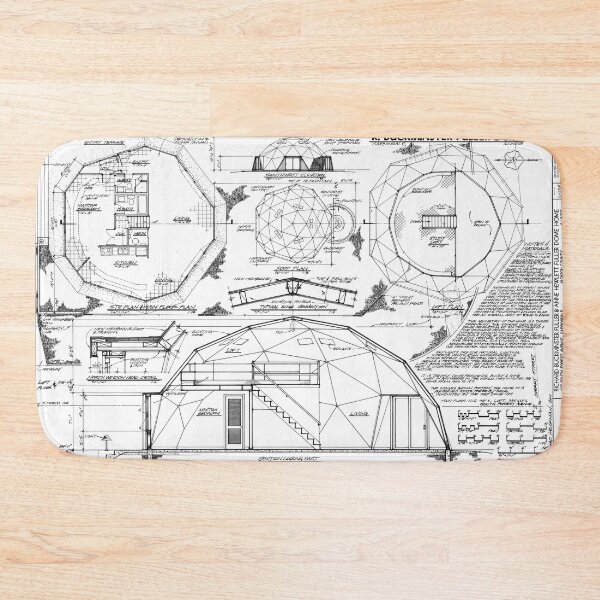 Item preview, Buckminster Fuller Geodesic Home Blueprint designed and sold by Daniel Hagerman.