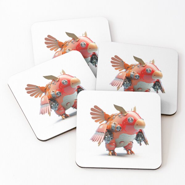 Item preview, Cute Red Winged Pig Robot designed and sold by elnixart.
