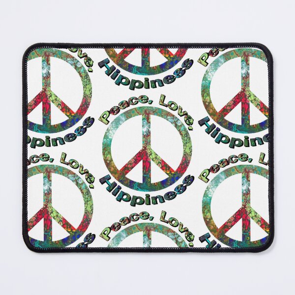 Item preview, Peace Love Hippiness, Peace Symbol, Hippy, Hippy gifts, Hippy art, Valentines day,  designed and sold by Hazel Ryan Wagner.