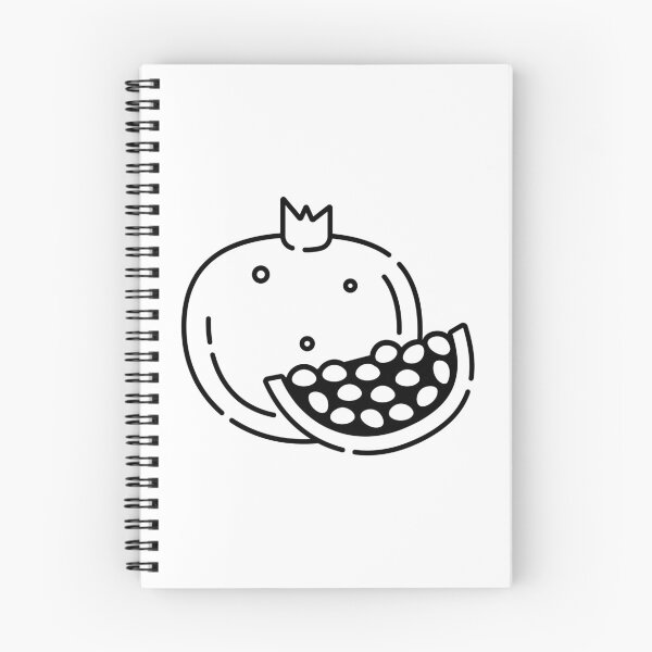 Item preview, Pomegranate black line illustration designed and sold by OM-lova.