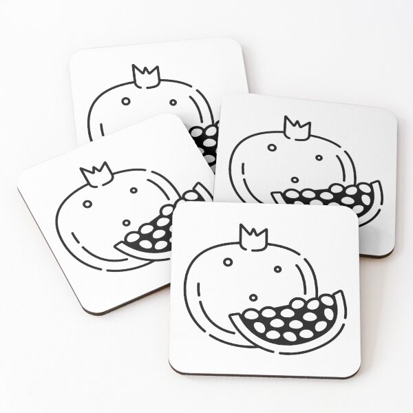 Item preview, Pomegranate black line illustration designed and sold by OM-lova.