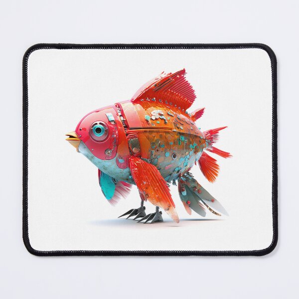 Item preview, Cute Red Fish Robot designed and sold by elnixart.