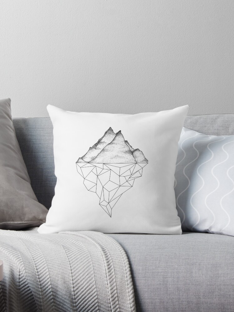 mountain throw pillow