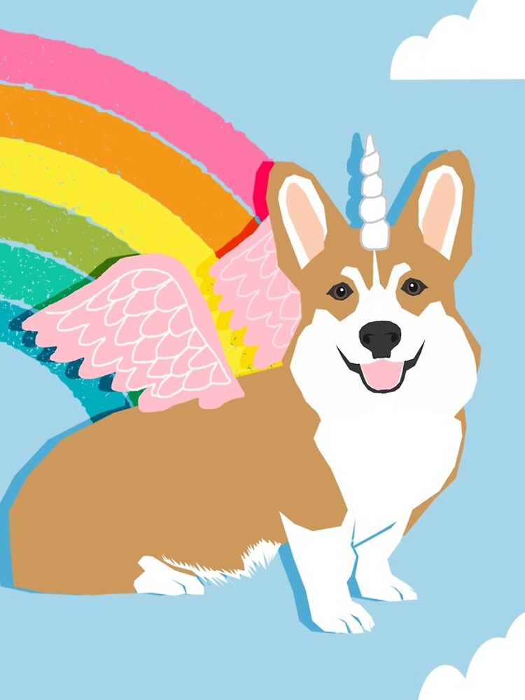 undercover corgi in unicorn