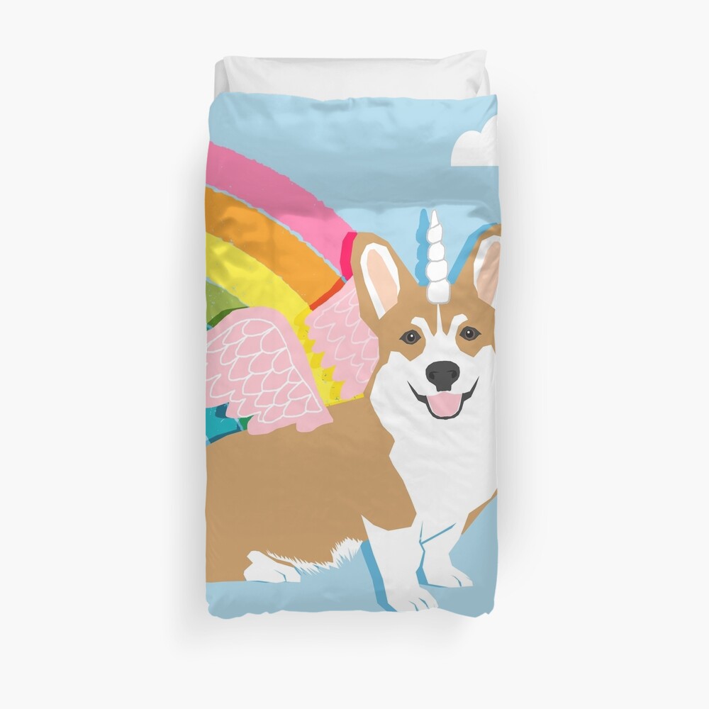 undercover corgi in unicorn