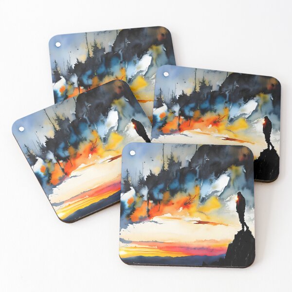 Item preview, Mountain Top at Sunset designed and sold by DmBWatercolours.