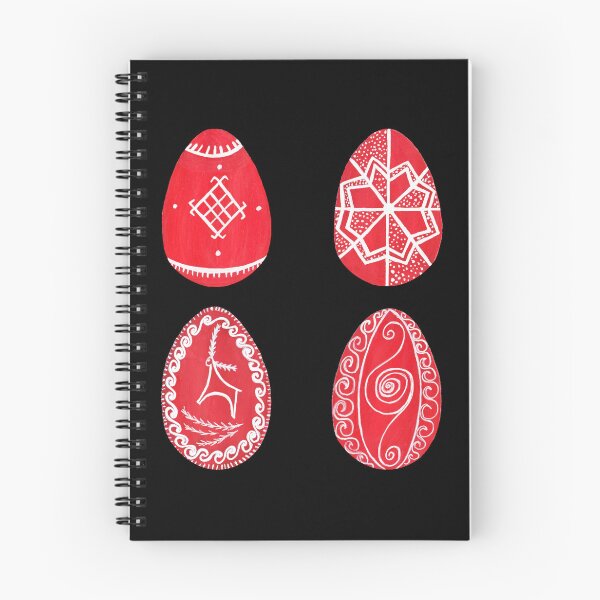 Item preview, Ukrainian Pysanka Eggs Set - four Hand-Painted Designs designed and sold by Wolshebnaja.