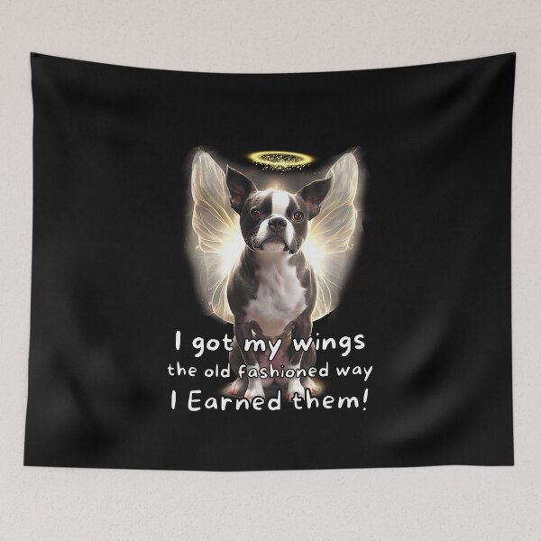 Item preview, Angel dogs - Boston Terrier designed and sold by SteampunkMoai.