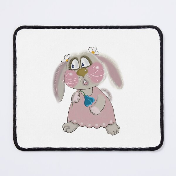 Item preview, А big white bunny with a flower designed and sold by OlenaLoza.
