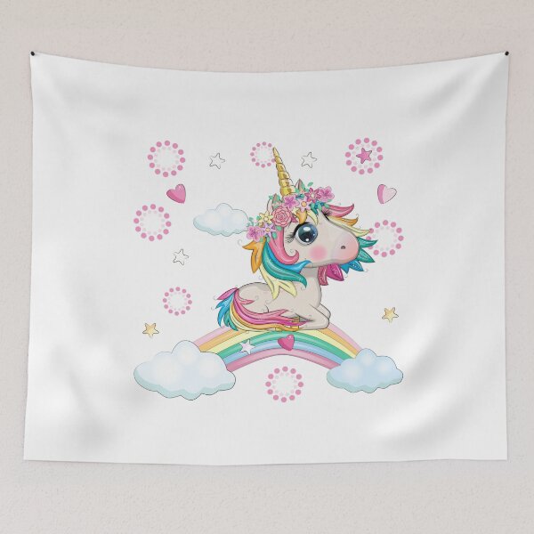 Item preview, Funny Unicorn arting rainbow designed and sold by ElegantCherry.