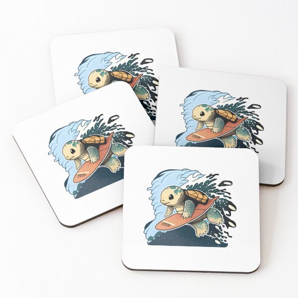 Item preview, Turtle Emoji, Cute Turtle Emoji, Turtle on Surfboard designed and sold by BobilandStore.