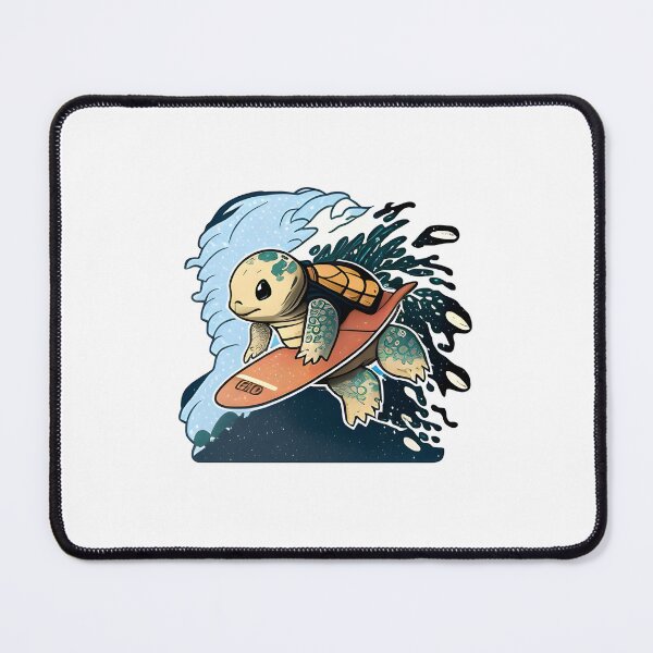 Item preview, Turtle Emoji, Cute Turtle Emoji, Turtle on Surfboard designed and sold by BobilandStore.
