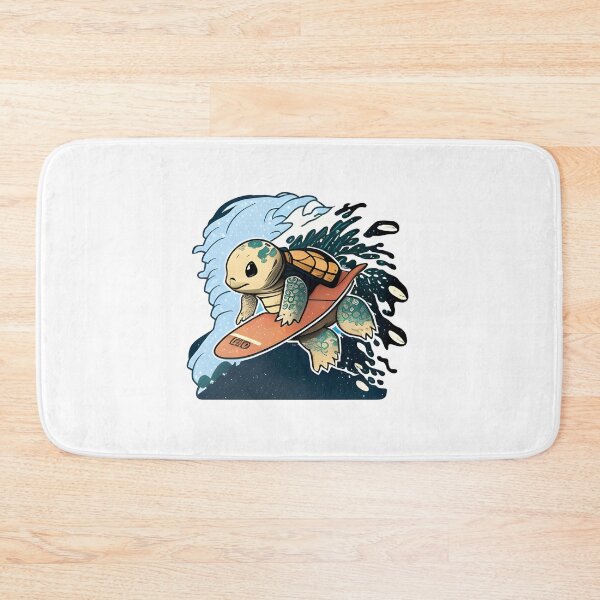 Item preview, Turtle Emoji, Cute Turtle Emoji, Turtle on Surfboard designed and sold by BobilandStore.